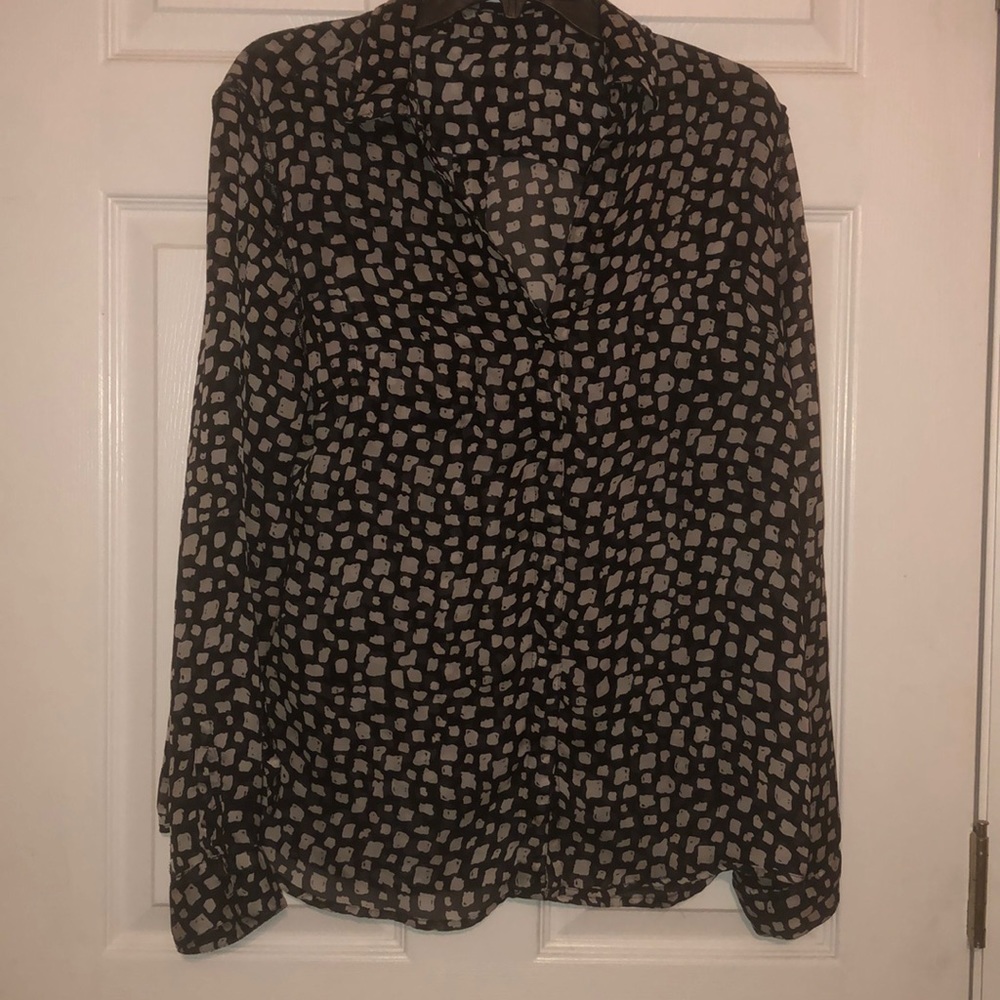 White and black blouse